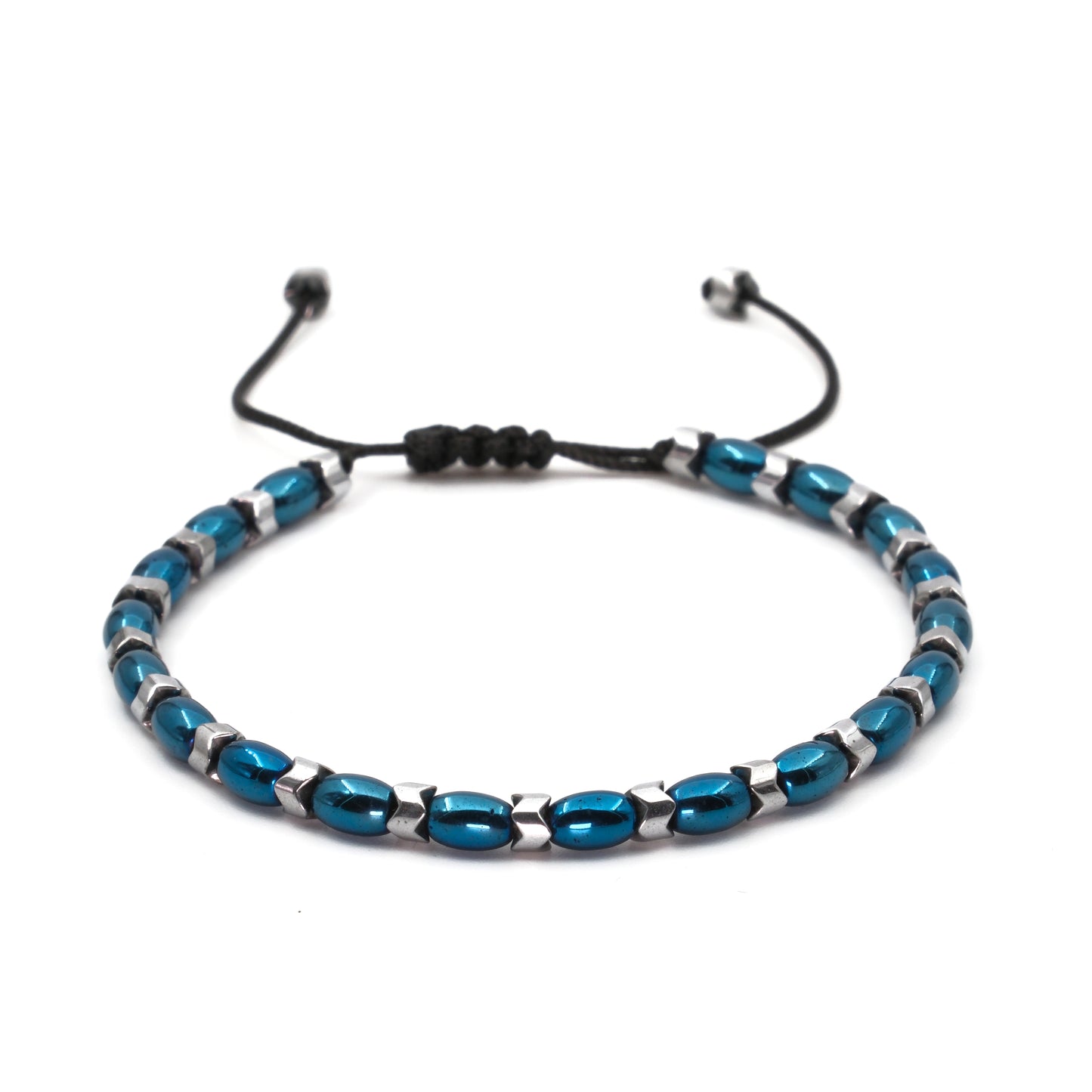 Hematite Macrame Natural Stone Bracelet SPF-A-026