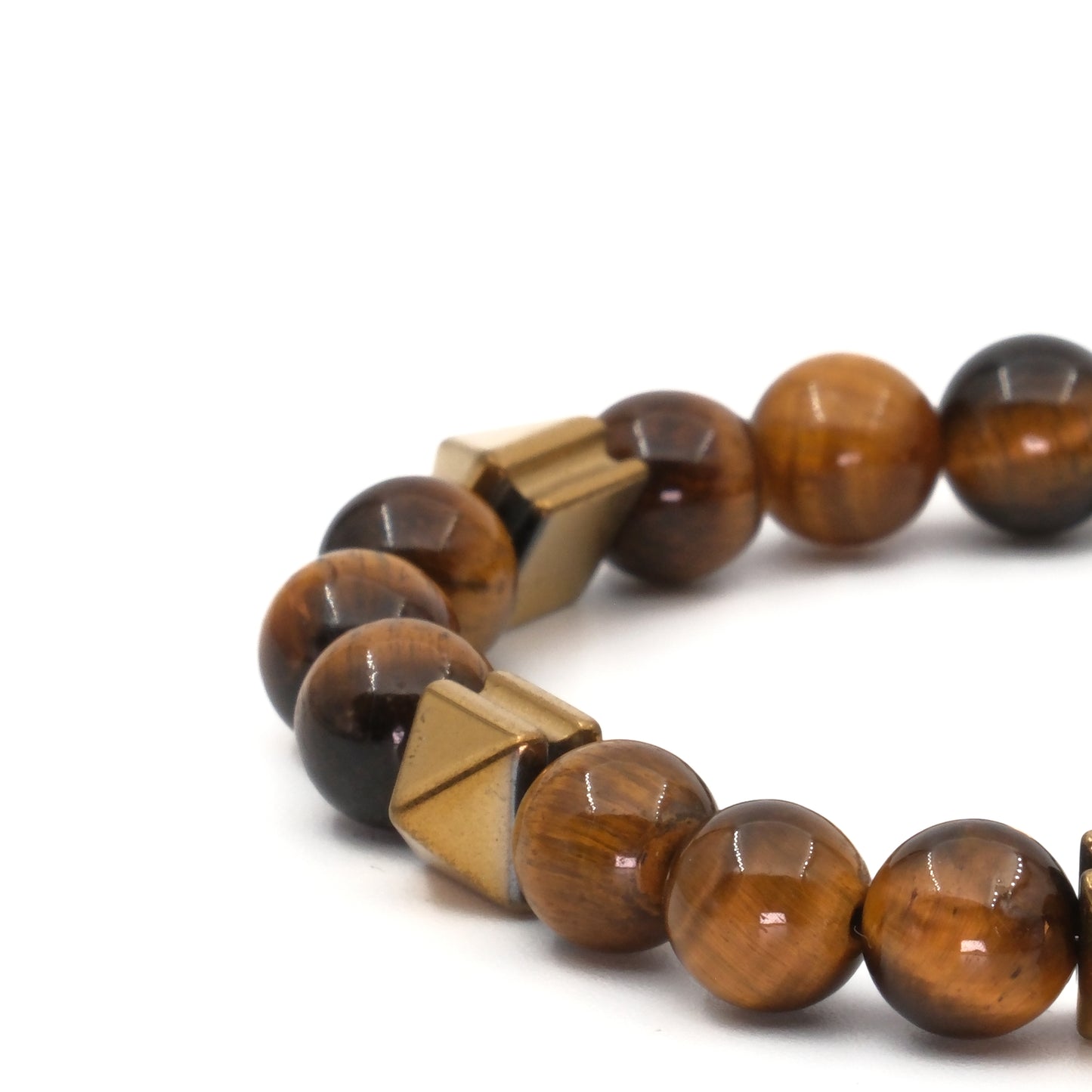 Tiger Eye Hematite Natural Stone Bracelet SPF-A-030