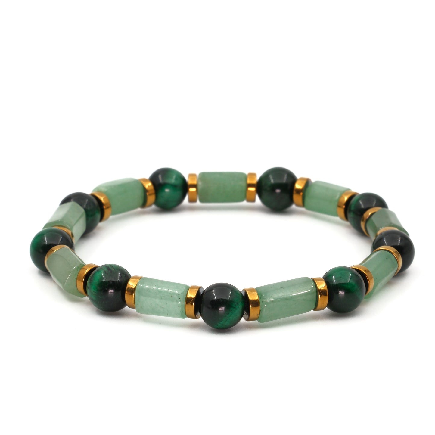 Tiger Eye and Aventurine Natural Stone Bracelet SPF-A-034