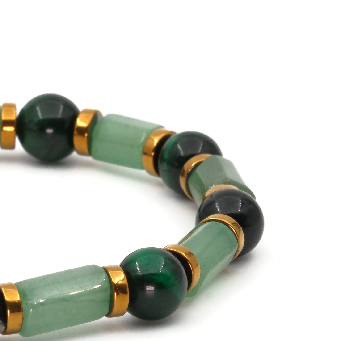 Tiger Eye and Aventurine Natural Stone Bracelet SPF-A-034