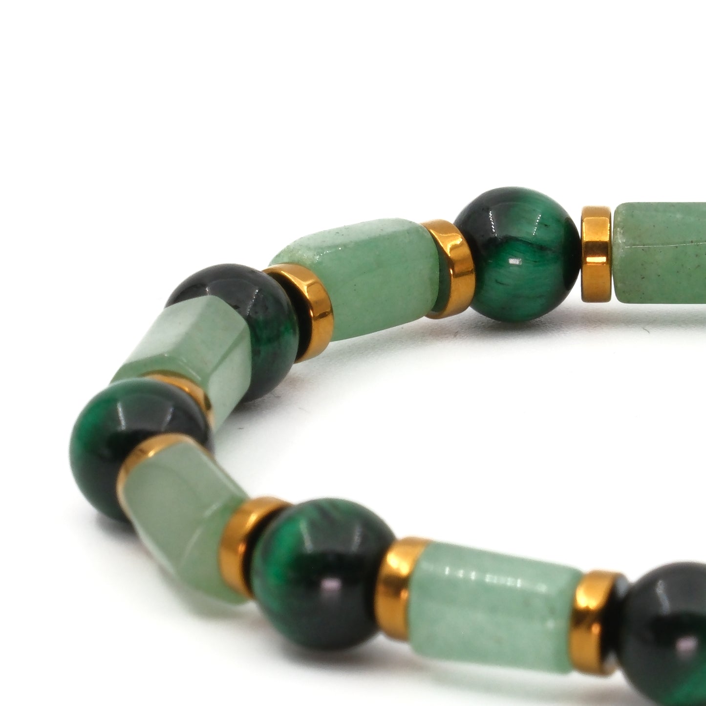 Tiger Eye and Aventurine Natural Stone Bracelet SPF-A-034