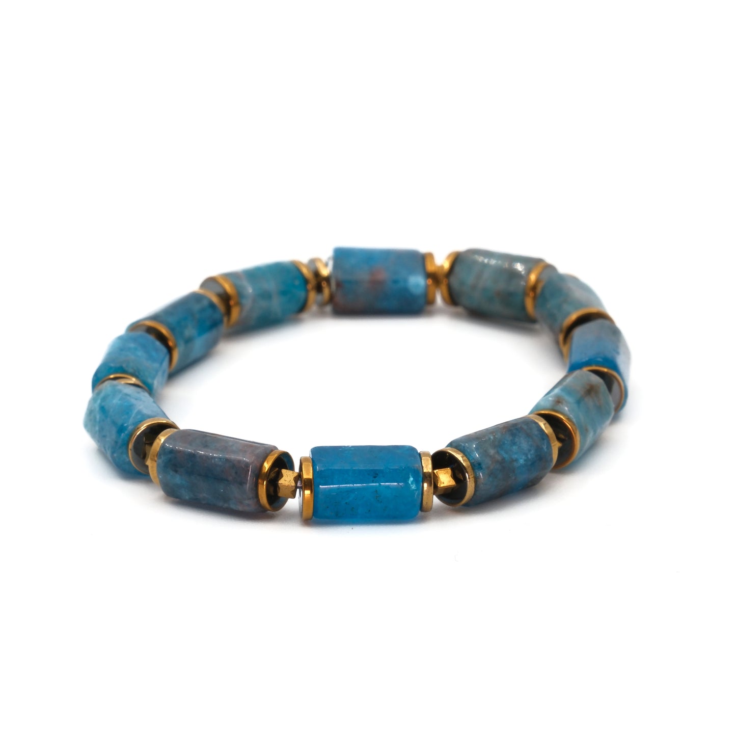 Apatite Hematite Certified Natural Stone Bracelet SPF-A-014