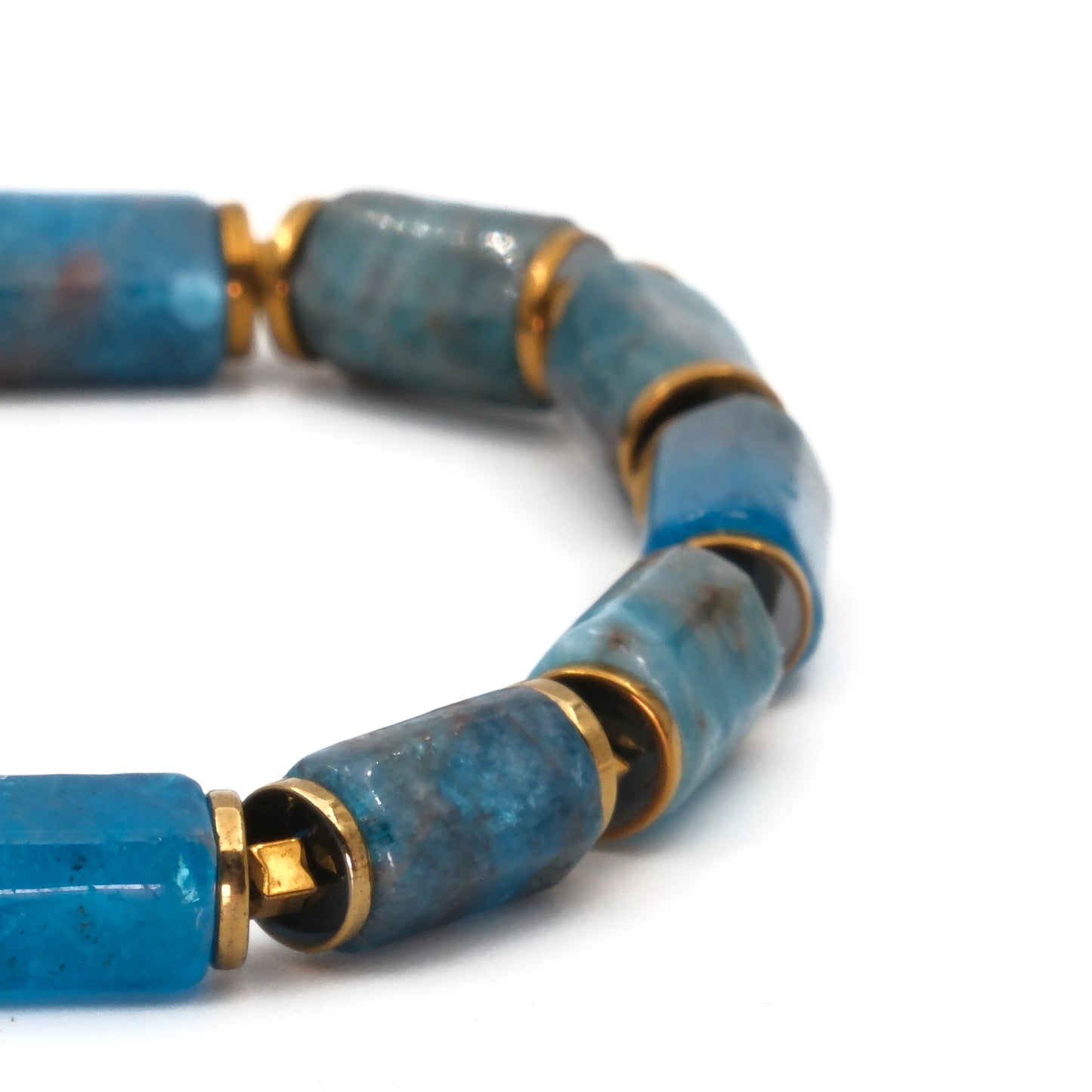 Apatite Hematite Certified Natural Stone Bracelet SPF-A-014