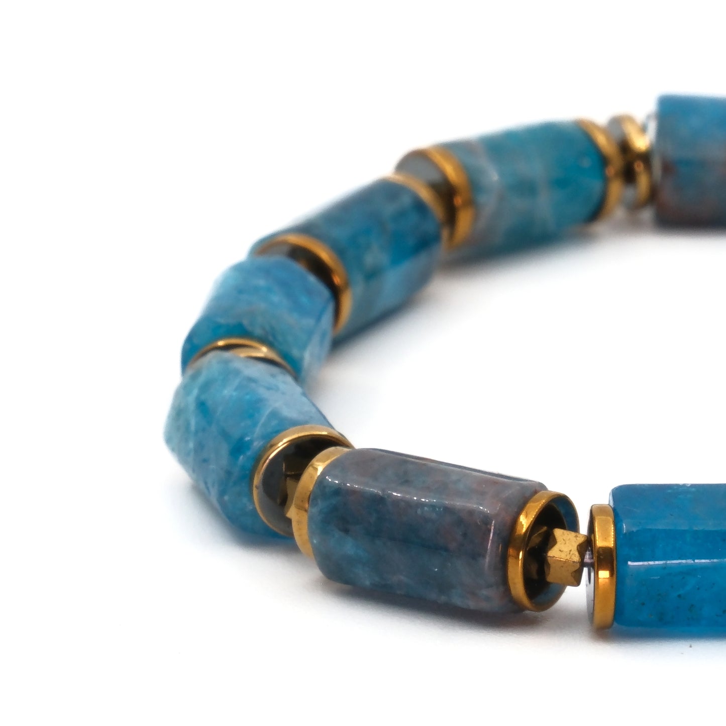 Apatite Hematite Certified Natural Stone Bracelet SPF-A-014