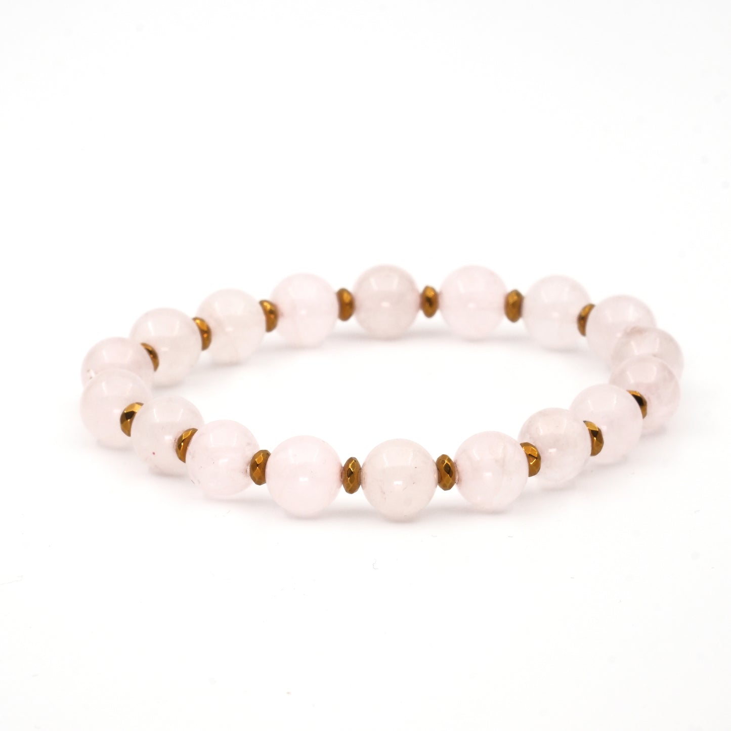 Rose Quartz and Hematite Natural Stone Bracelet SPF-A-057