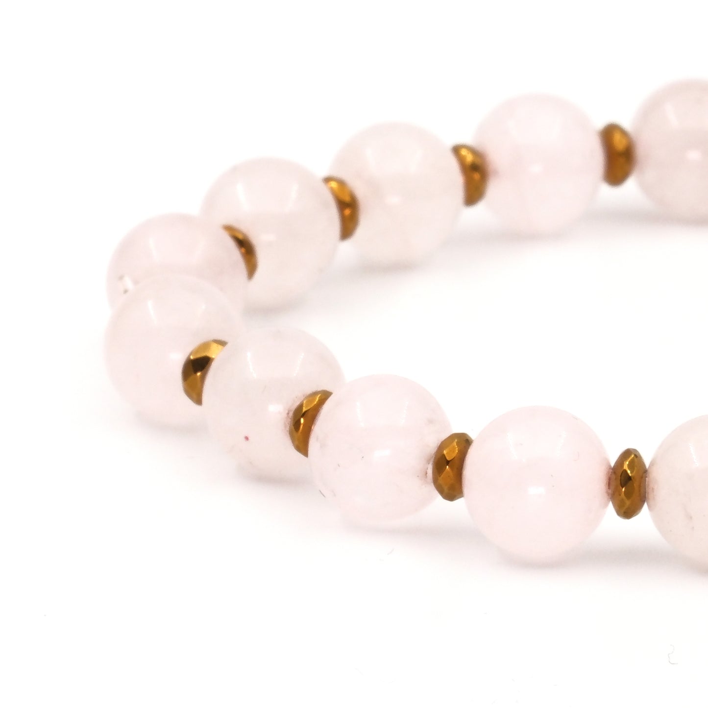 Rose Quartz and Hematite Natural Stone Bracelet SPF-A-057
