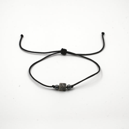 Cube Picasso Jasper Certified Natural Stone Bracelet SPF-A-085