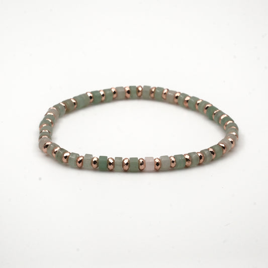 Aventurine and Hematite Natural Stone Bracelet SPF-A-016