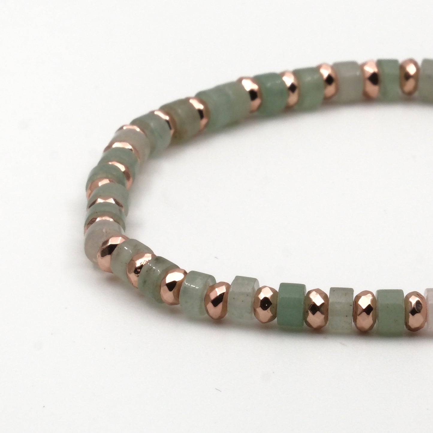 Aventurine and Hematite Natural Stone Bracelet SPF-A-016