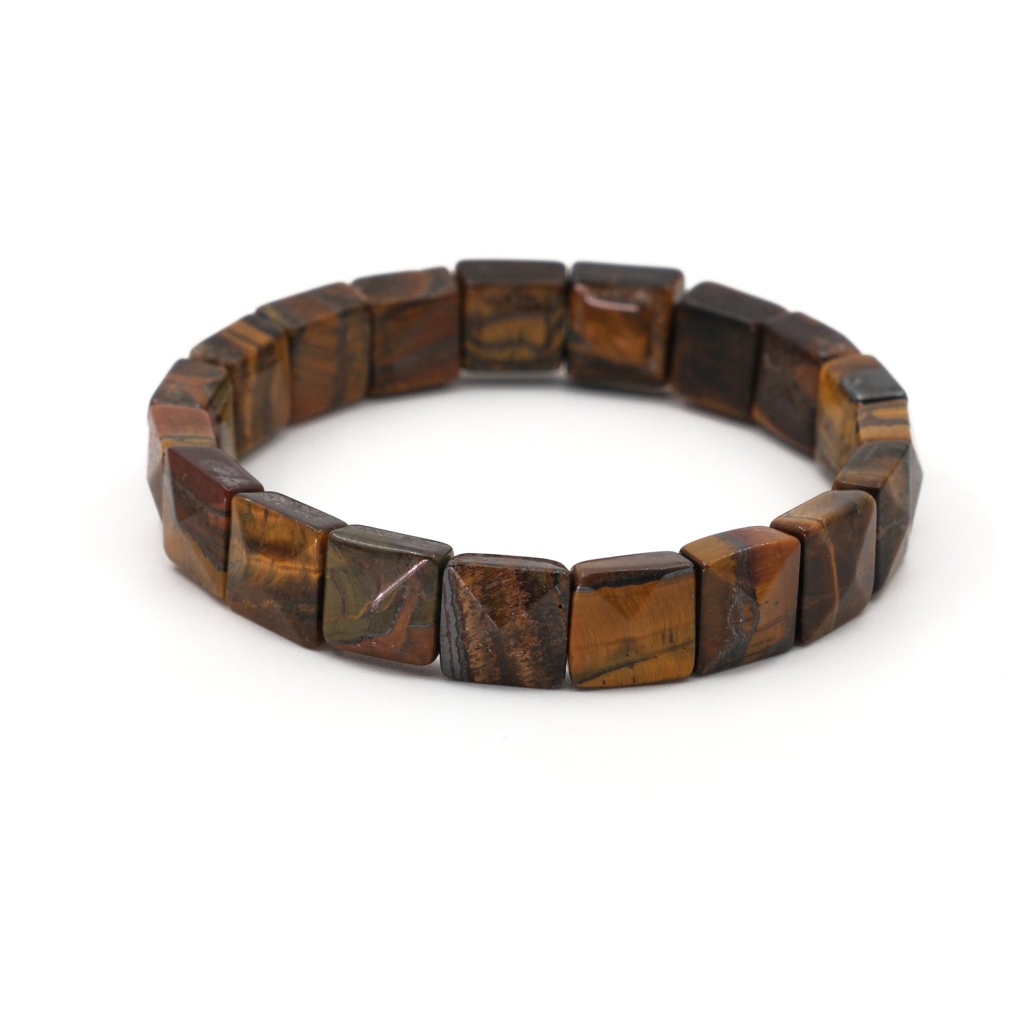 Cube Tiger Eye Certified Natural Stone Bracelet SPF-A-083