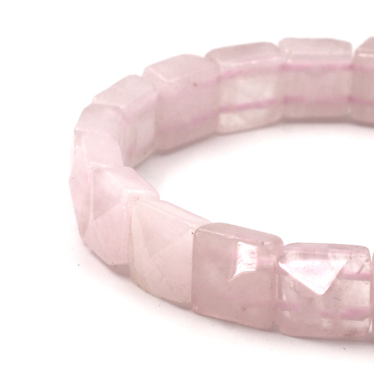 Pink Quartz and Hematite Certified Natural Stone Bracelet SPF-A-057