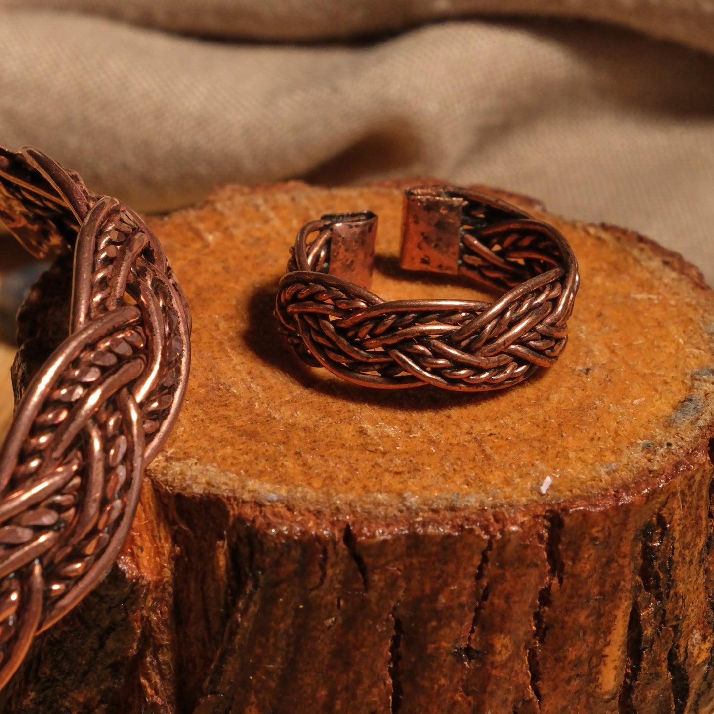 Handmade Motif Pure Copper Unisex Bracelet SPF-B-011
