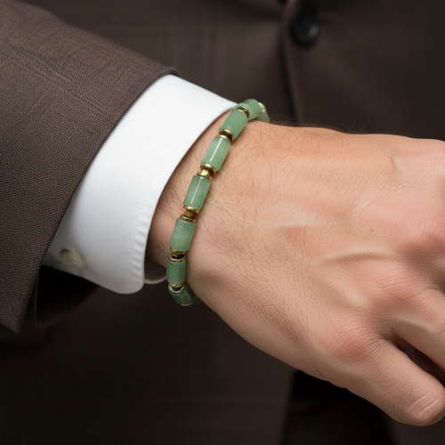 Aventurin ve Hematit Sertifikalı Doğal Taş Bileklik SPF-A-098