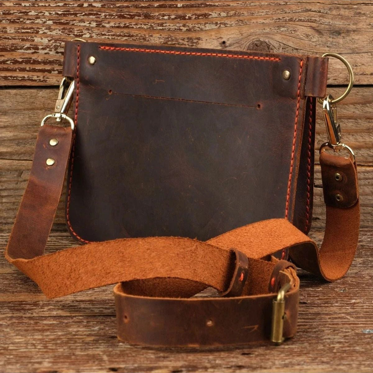 El Yapımı %100 Hakiki Dana Derisi Omuz Çantası 20mx13cmx4cm SPF-C-001