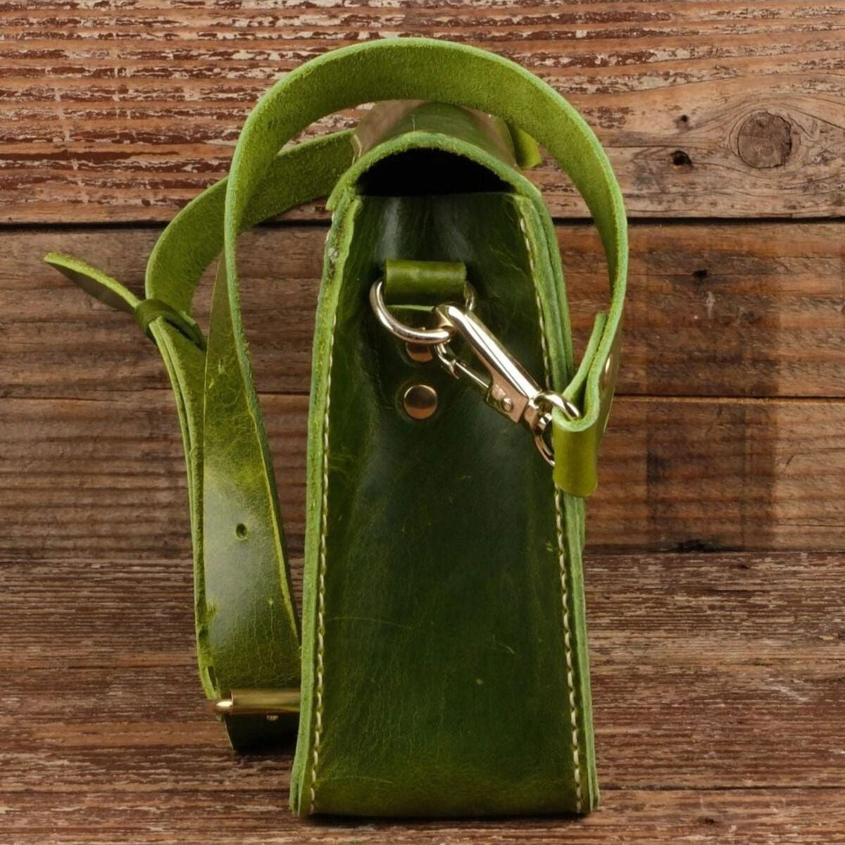 El Yapımı %100 Hakiki Dana Derisi Omuz Çantası 6cmx18cmx7cm SPF-C-006