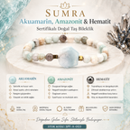 Aquamarine, Amazonite, and Hematite Certified Natural Stone Bracelet SPF-A-003