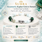Aquamarine Tiger Eye Hematite Certified Natural Stone Bracelet SPF-A-005