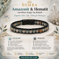 Amazonite and Hematite Certified Natural Stone Bracelet SPF-A-009