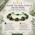 Anyolite Stone (Ruby Zoisite) Macrame Natural Stone Bracelet SPF-A-013