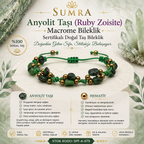 Anyolite Stone (Ruby Zoisite) Macrame Natural Stone Bracelet SPF-A-013