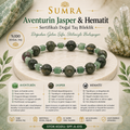Aventurine Jasper and Hematite Certified Natural Stone Bracelet SPF-A-015