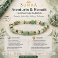 Aventurine and Hematite Certified Natural Stone Bracelet SPF-A-016
