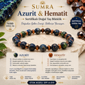 Azurite and Hematite Certified Natural Stone Bracelet SPF-A-019