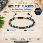Hematite Macrome Certified Natural Stone Bracelet SPF-A-026