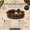 Kaplan Gözü ve Hematit Sertifikalı Doğal Taş Bileklik SPF-A-037