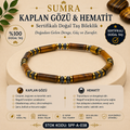 Kaplan Gözü ve Hematit Sertifikalı Doğal Taş Bileklik SPF-A-038