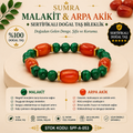 Malachite and Barley Agate Certified Natural Stone Bracelet SPF-A-053