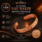 Handmade Motif Pure Copper Unisex Bracelet SPF-B-004
