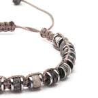 Picasso Jasper and Hematite Macrame Certified Natural Stone Bracelet SPF-A-060