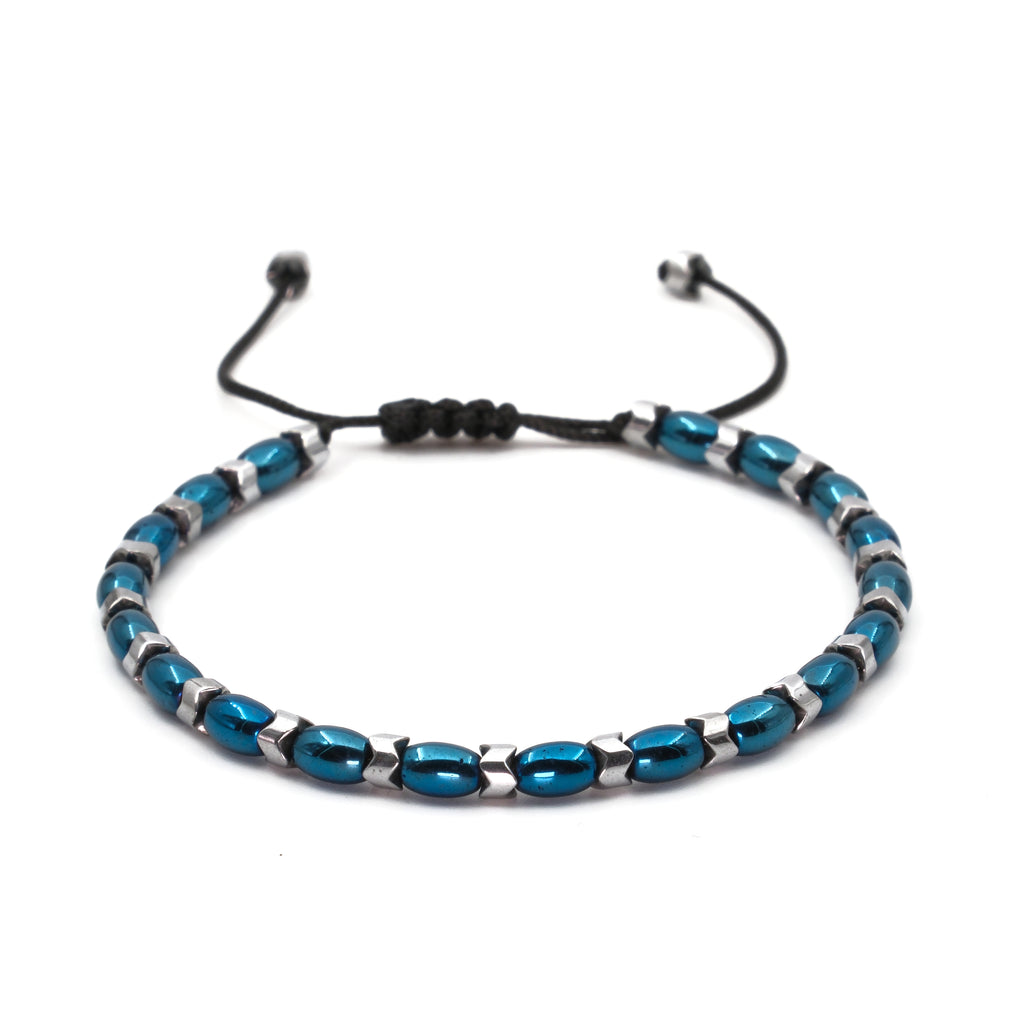 Hematit Macrome Sertifikalı Doğal Taş Bileklik SPF-A-026