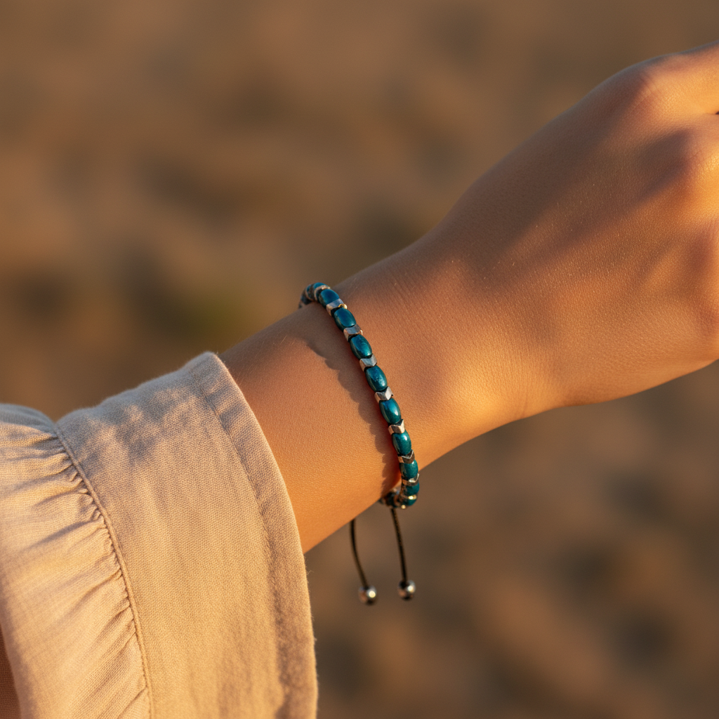 Hematit Macrome Sertifikalı Doğal Taş Bileklik SPF-A-026