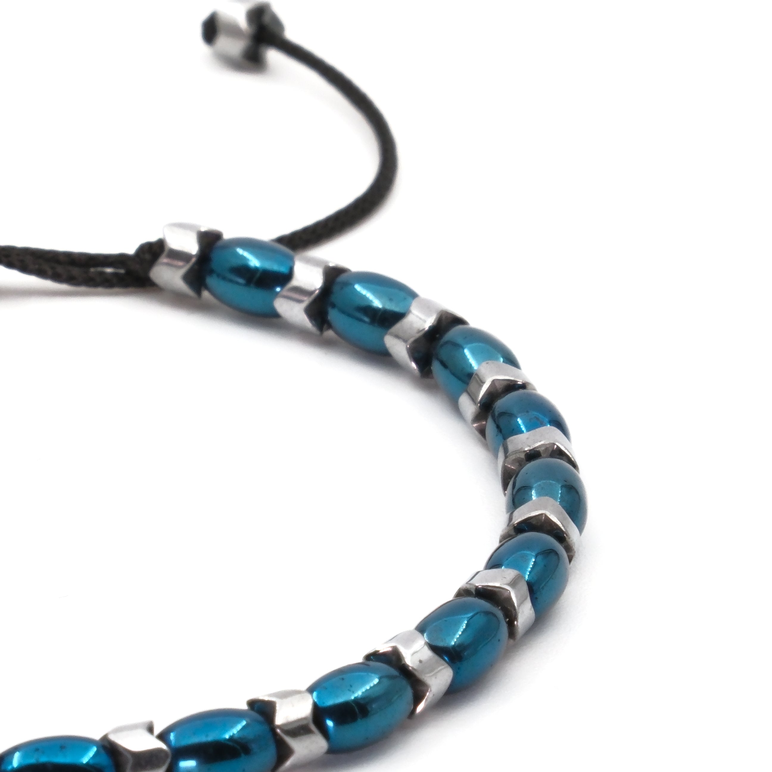 Hematit Macrome Sertifikalı Doğal Taş Bileklik SPF-A-026