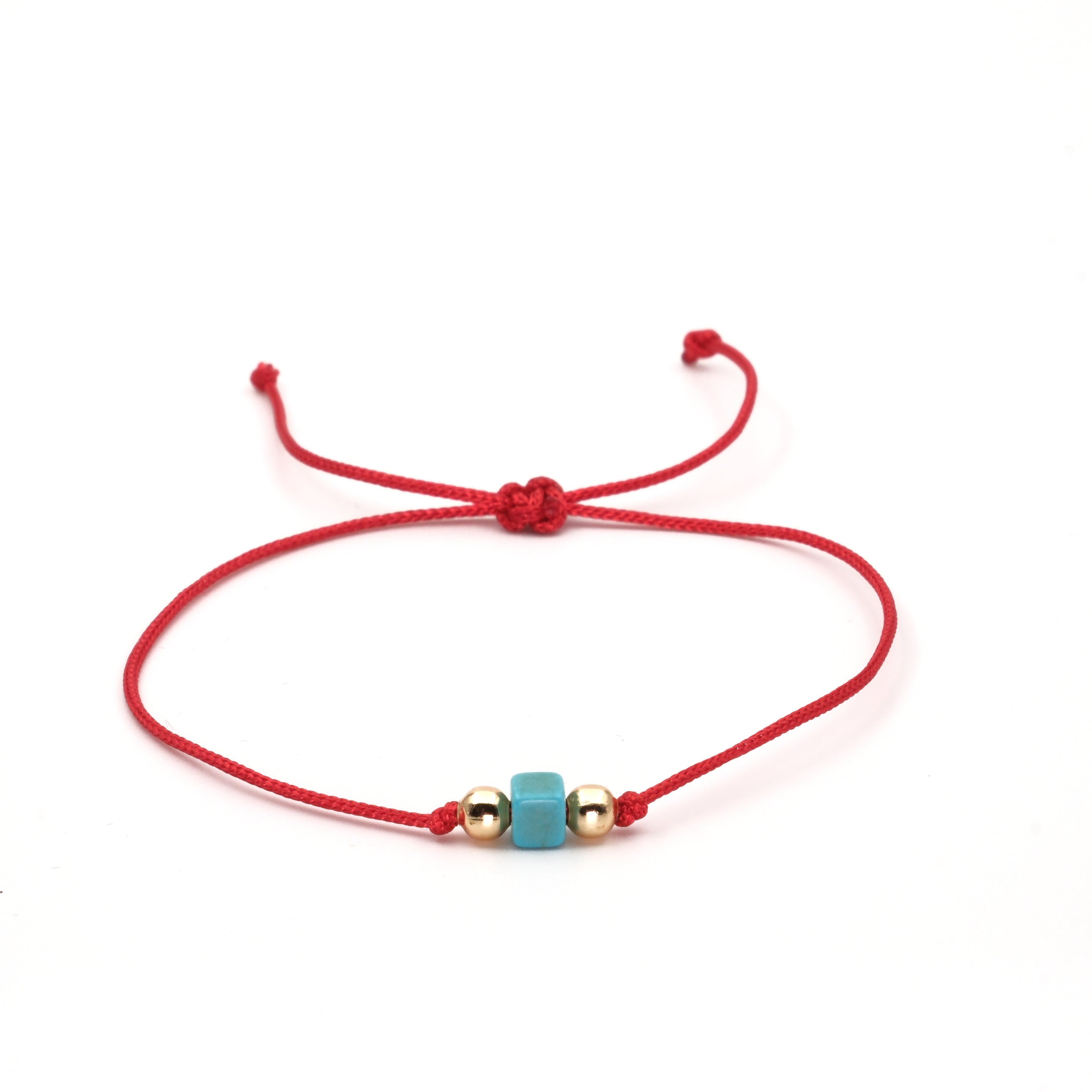 Küp Turkuaz Macrome Sertifikalı Doğal Taş Bileklik SPF-A-047