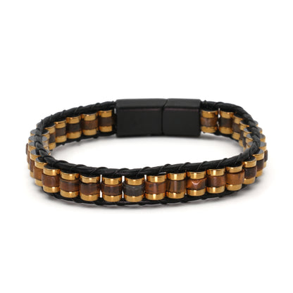 Tiger Eye and Hematite Natural Stone Bracelet SPF-A-036
