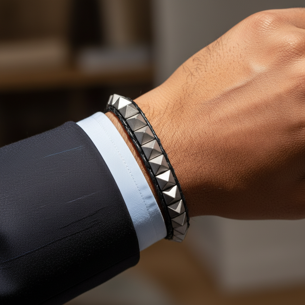 Hematit Sertifikalı Doğal Taş Bileklik SPF-A-022