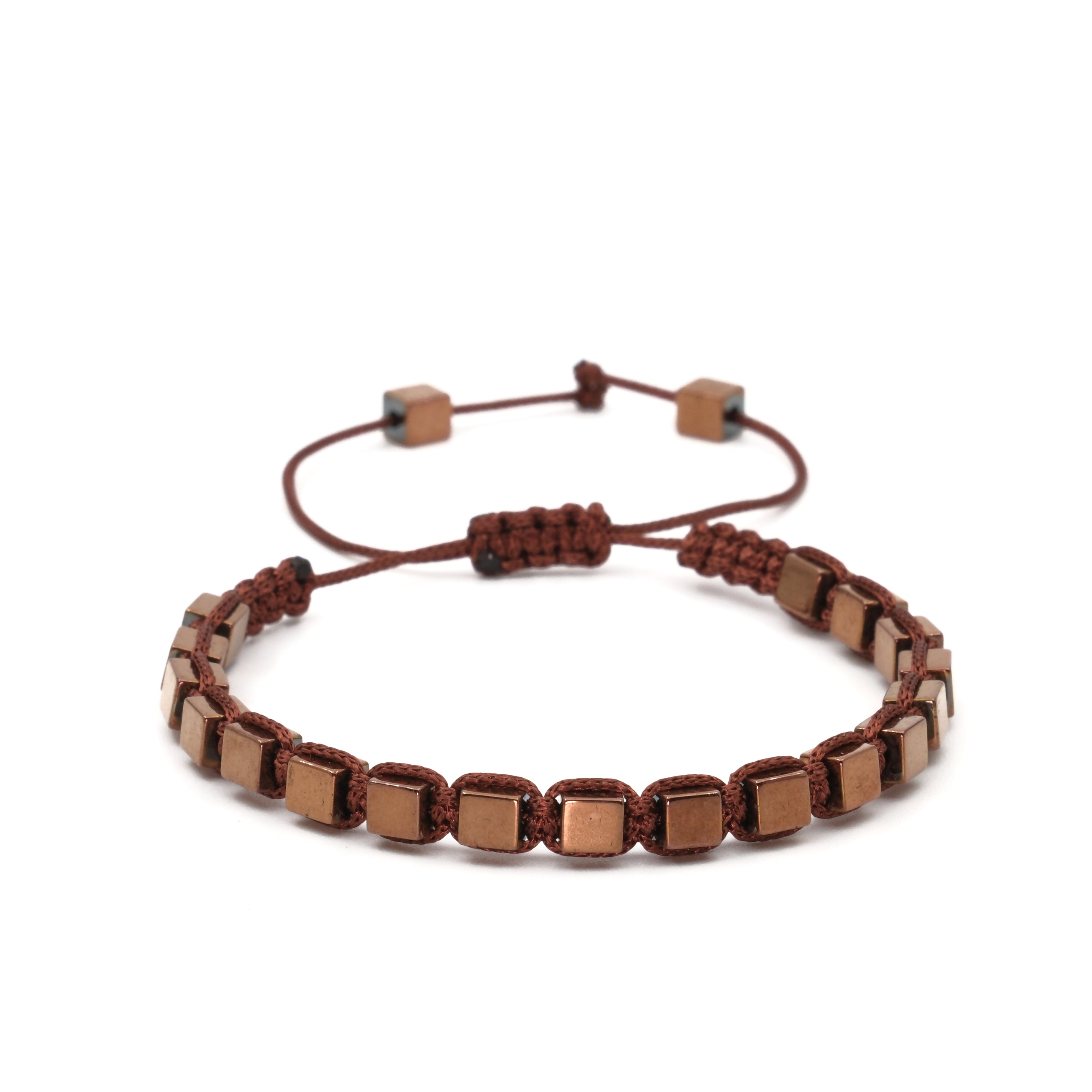 Hematit Macrome Sertifikalı Doğal Taş Bileklik SPF-A-027