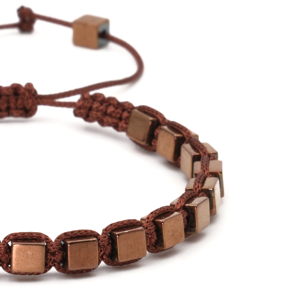 Hematit Macrome Sertifikalı Doğal Taş Bileklik SPF-A-027