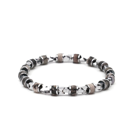 Picasso Jasper Hematite Natural Stone Bracelet SPF-A-058