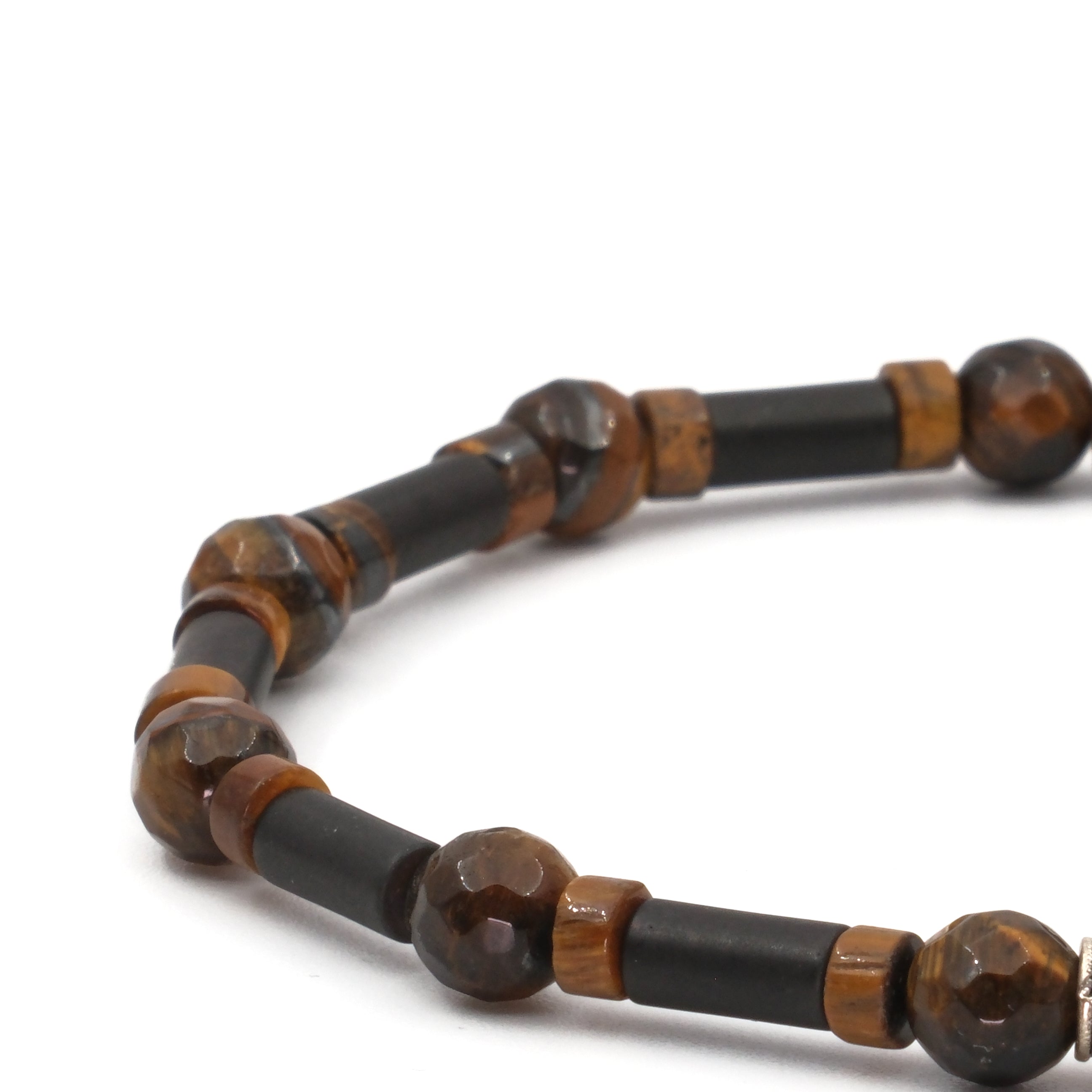 Kaplan Gözü ve Oniks Sertifikalı Doğal Taş Bileklik SPF-A-041