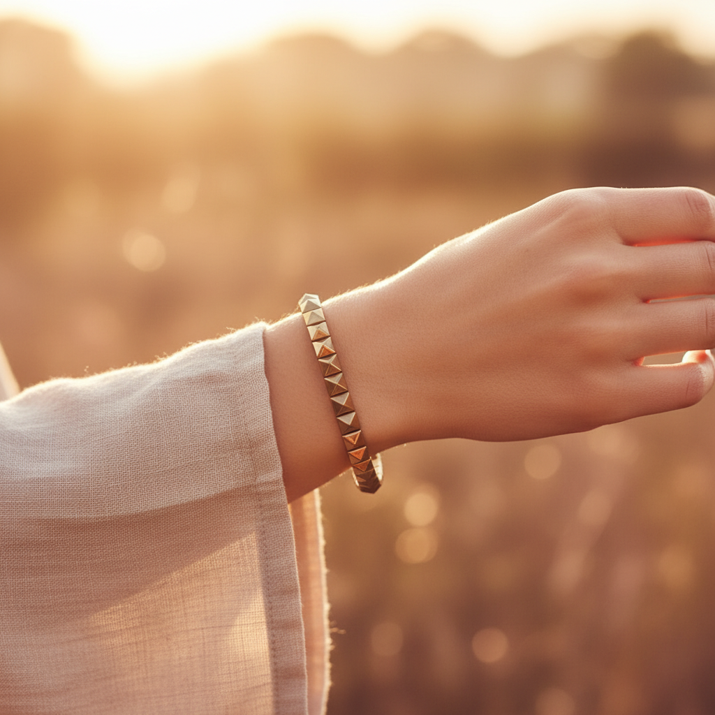 Hematit Sertifikalı Doğal Taş Bileklik SPF-A-025