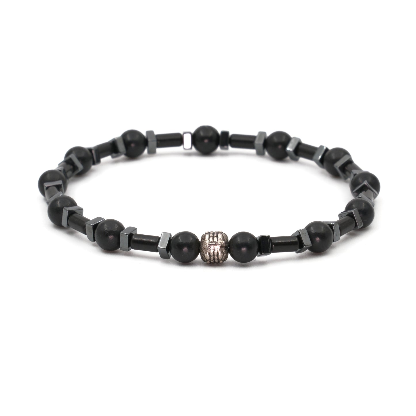 Shungite and Hematite Natural Stone Bracelet SPF-A-061