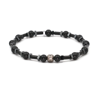 Shungite and Hematite Natural Stone Bracelet SPF-A-061