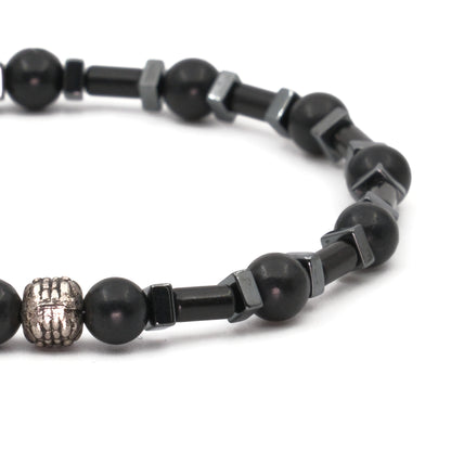 Shungite and Hematite Natural Stone Bracelet SPF-A-061