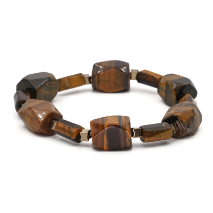 Tiger Eye Hematite Natural Stone Bracelet SPF-A-029