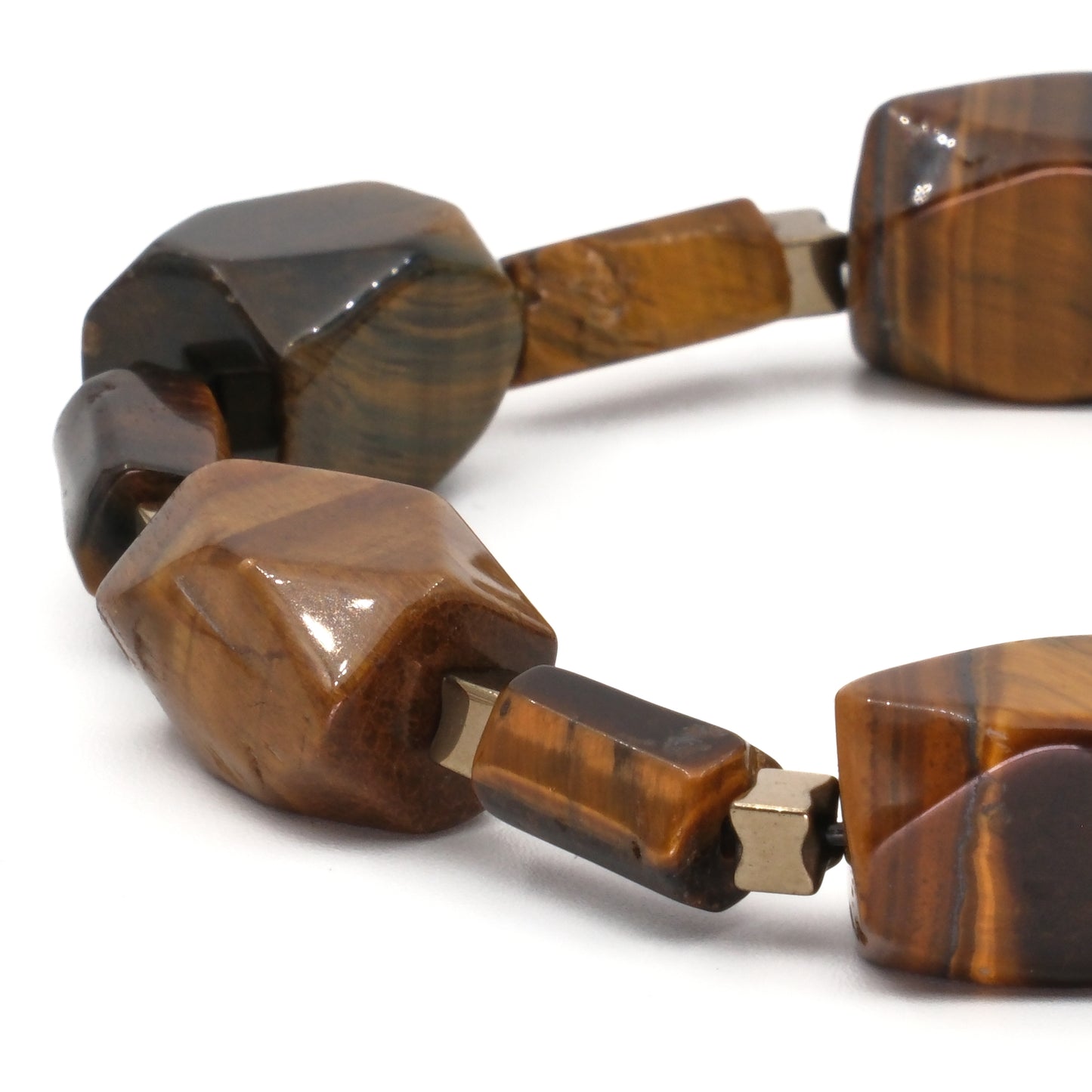 Tiger Eye Hematite Natural Stone Bracelet SPF-A-029