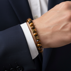 Tiger Eye Hematite Certified Natural Stone Bracelet SPF-A-030